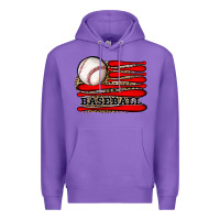 Purple leopard baseball flag Premium Hoodie - JahusDesignShop