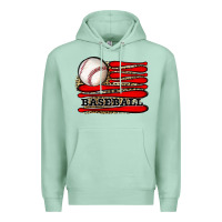 Seafoam leopard baseball flag Premium Hoodie - JahusDesignShop