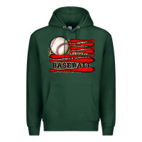 Sports Green leopard baseball flag Premium Hoodie - JahusDesignShop