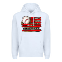 White leopard baseball flag Premium Hoodie - JahusDesignShop
