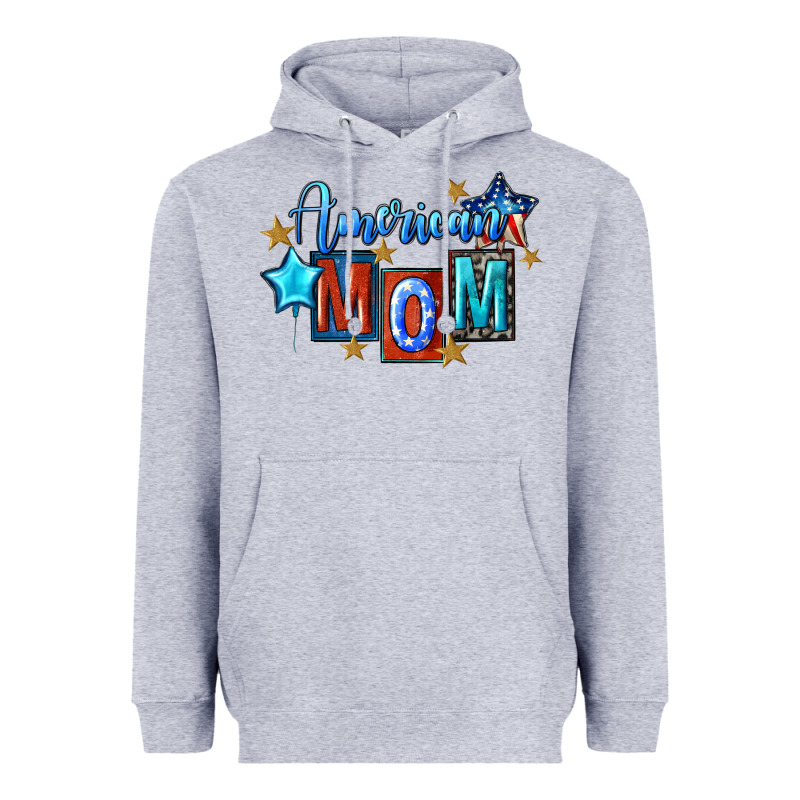 American Mom 4th Of July Heavyweight Hoodie by FaDigitalArtStudio | Teevron