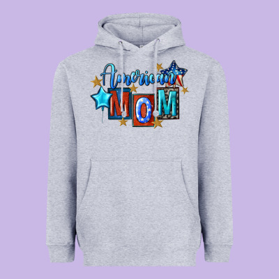 American Mom 4th Of July Heavyweight Hoodie Designed By Fadigitalartstudio