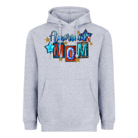 Heather Grey American mom 4th of july Heavyweight Hoodie - FaDigitalArtStudio