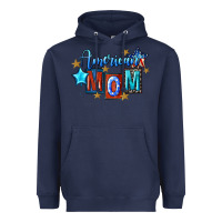 Navy American mom 4th of july Heavyweight Hoodie - FaDigitalArtStudio