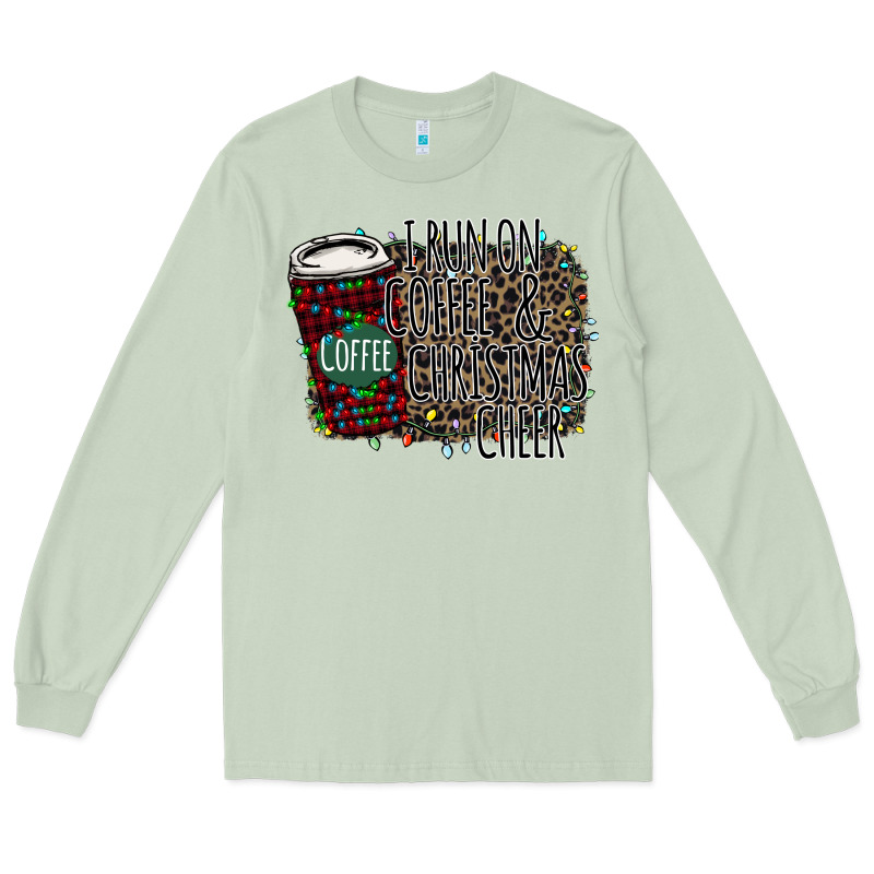 I Run On Coffee And Christmas Cheer Long Sleeve Tee by Bettercallsaul | Teevron