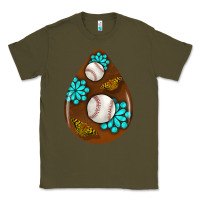 Army Green baseball and western roses teardrop  1 Classic Tee - BundleAndBundleShop