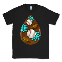 Black baseball and western roses teardrop  1 Classic Tee - BundleAndBundleShop