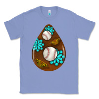 Colony Blue baseball and western roses teardrop  1 Classic Tee - BundleAndBundleShop