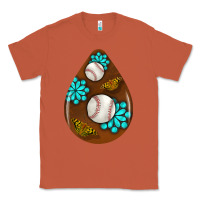 Copper baseball and western roses teardrop  1 Classic Tee - BundleAndBundleShop