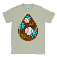 Matcha baseball and western roses teardrop  1 Classic Tee - BundleAndBundleShop