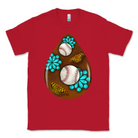 Red baseball and western roses teardrop  1 Classic Tee - BundleAndBundleShop