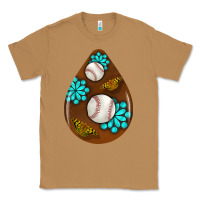 Toasted Coconut baseball and western roses teardrop  1 Classic Tee - BundleAndBundleShop