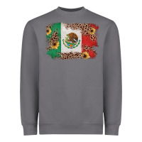 Storm Mexican Flag with Leopard Heavyweight Sweatshirt - texasbilliewilder
