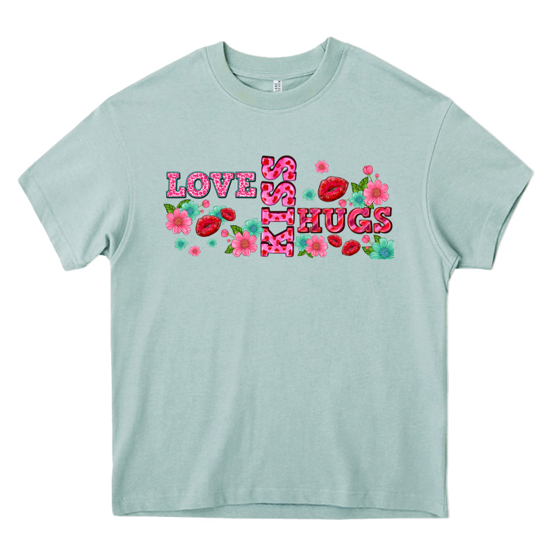 Floral Love And Kiss Heavy Core Tee by AdoDesignShop | Teevron