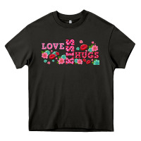 Asphalt floral love and kiss Heavy Core Tee - AdoDesignShop