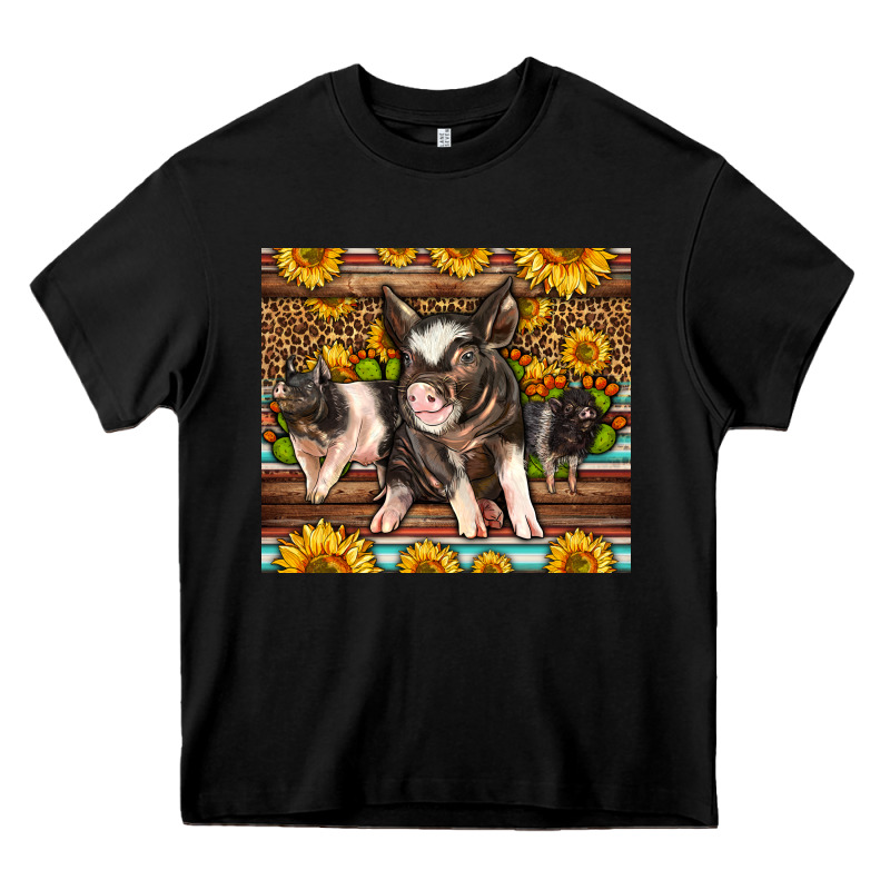 Western Cute Hampshire Pigs Heavy Core Tee by LillyAllenDesigns | Teevron