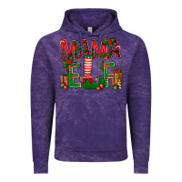 Cloud Purple Christmas Mama Elf Vintage Hoodie - BundleAndBundleShop