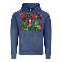 Vintage Denim Christmas Mama Elf Vintage Hoodie - BundleAndBundleShop