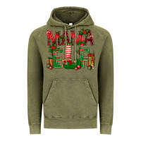 Vintage Olive Christmas Mama Elf Vintage Hoodie - BundleAndBundleShop