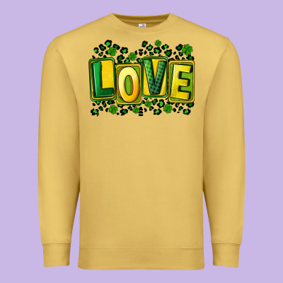 St. Patrick's Day Love Premium Sweatshirt Designed By Fadigitalartstudio