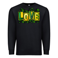 Black St. Patrick's Day love Premium Sweatshirt - FaDigitalArtStudio