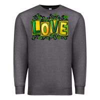 Charcoal Heather St. Patrick's Day love Premium Sweatshirt - FaDigitalArtStudio