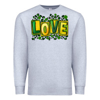 Heather Grey St. Patrick's Day love Premium Sweatshirt - FaDigitalArtStudio