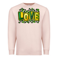 Pale Pink St. Patrick's Day love Premium Sweatshirt - FaDigitalArtStudio