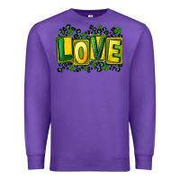 Purple St. Patrick's Day love Premium Sweatshirt - FaDigitalArtStudio