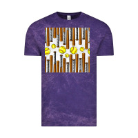 Cloud Purple softball bat seamless pattern Vintage Tee - BundleAndBundleShop