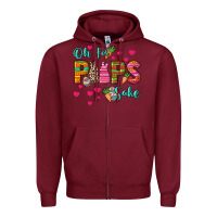 Burgundy Oh for peeps sake Easter Day Zipper Hoodie - HowdyJamesFarm