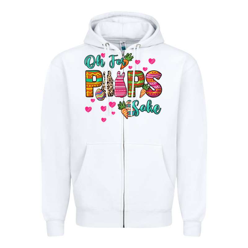 Oh For Peeps Sake Easter Day Zipper Hoodie by HowdyJamesFarm | Teevron