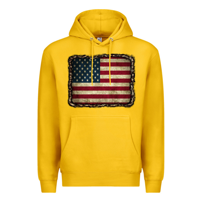 American Flag With Leopard Frame Premium Hoodie by CowCowDesign | Teevron