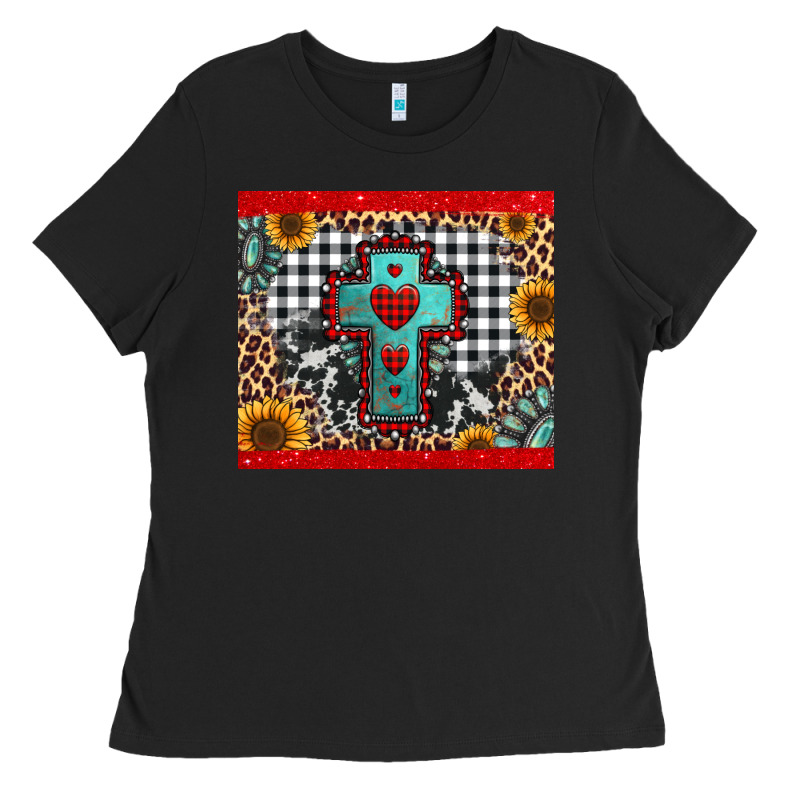 Christmas Cross Ladies Tee by Jasminsmagicworld | Teevron