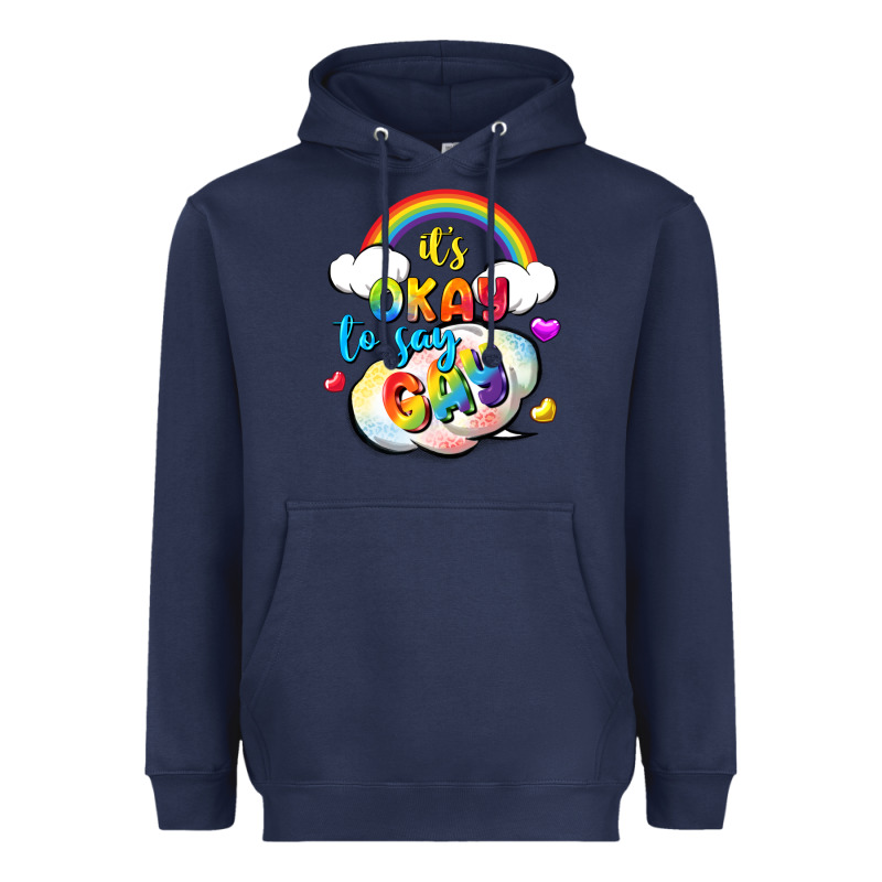 Its Okay To Say Gay Pride Heavyweight Hoodie by FaDigitalArtStudio | Teevron