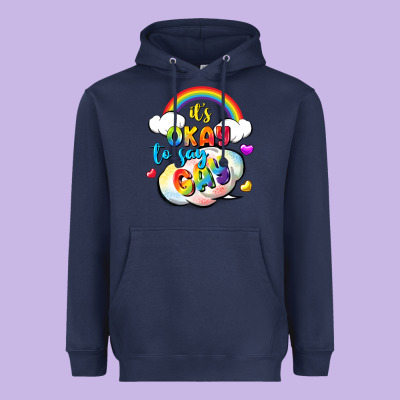 Its Okay To Say Gay Pride Heavyweight Hoodie Designed By Fadigitalartstudio