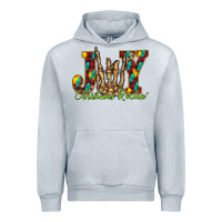 Heather Grey joy Christmas Rockin Urban Hoodie - CowhideDigitalArt
