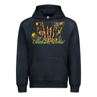 Navy joy Christmas Rockin Urban Hoodie - CowhideDigitalArt