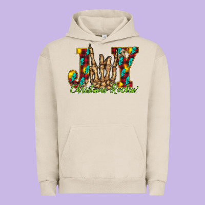 Joy Christmas Rockin Urban Hoodie Designed By Cowhidedigitalart