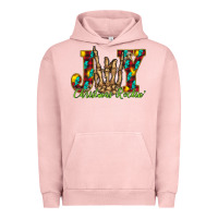 Pigment Salmon joy Christmas Rockin Urban Hoodie - CowhideDigitalArt