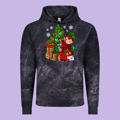 Santa's Elf Christmas Vintage Hoodie Designed By Bundleandbundleshop