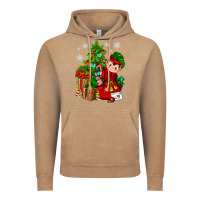 Vintage Coffee Santa's Elf Christmas Vintage Hoodie - BundleAndBundleShop