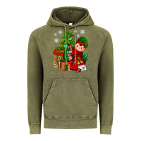 Vintage Olive Santa's Elf Christmas Vintage Hoodie - BundleAndBundleShop