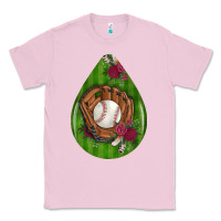 Bubblegum Pink baseball and western roses teardrop  4 Classic Tee - BundleAndBundleShop