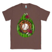 Chestnut baseball and western roses teardrop  4 Classic Tee - BundleAndBundleShop