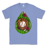 Colony Blue baseball and western roses teardrop  4 Classic Tee - BundleAndBundleShop