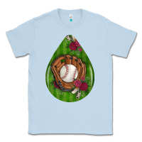 Dusty Blue baseball and western roses teardrop  4 Classic Tee - BundleAndBundleShop