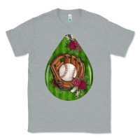 Heather Grey baseball and western roses teardrop  4 Classic Tee - BundleAndBundleShop