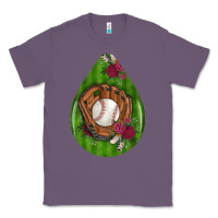 Lavender baseball and western roses teardrop  4 Classic Tee - BundleAndBundleShop