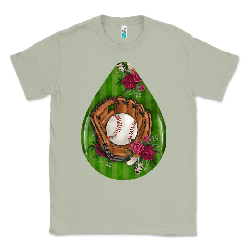 Baseball And Western Roses Teardrop  4 Classic Tee by BundleAndBundleShop | Teevron